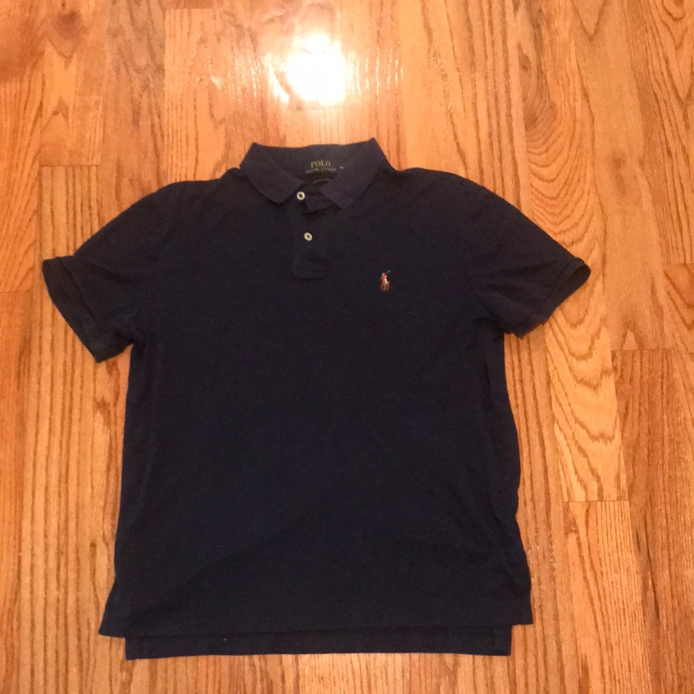 Polo Ralph Lauren Pima Cotton Navy Blue Polo M